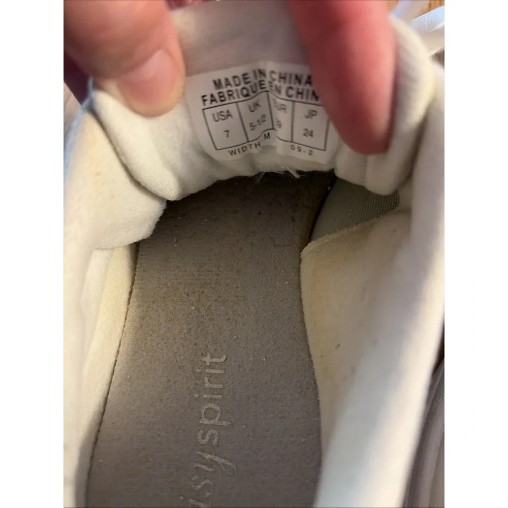 Easy Spirit Tennis Shoes, Women's Shoes Size 7, US 7, Plain White Shoes, Lace Up